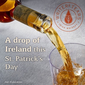 Writers' Tears Ierse Whiskey   A drop of Ireland this St. Patrick's Day